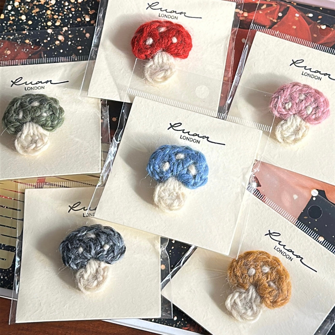 Mossy Companion - Handmade Crochet Mushroom Brooch