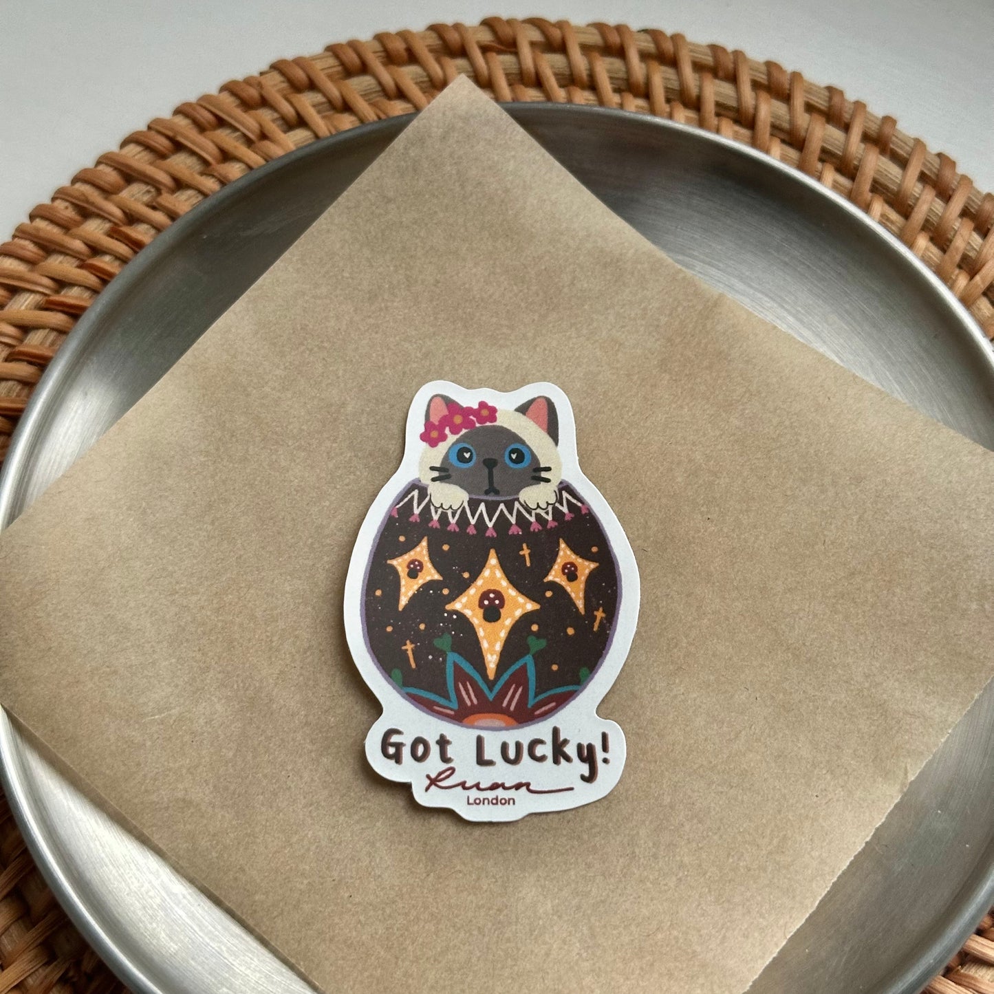 Got Lucky! Truffle in Egg | Artistic Deco Sticker