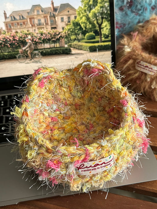The "Purr-fect" Catch-all: Cat Ear Trinket Dish - Lemon Sorbet Pop