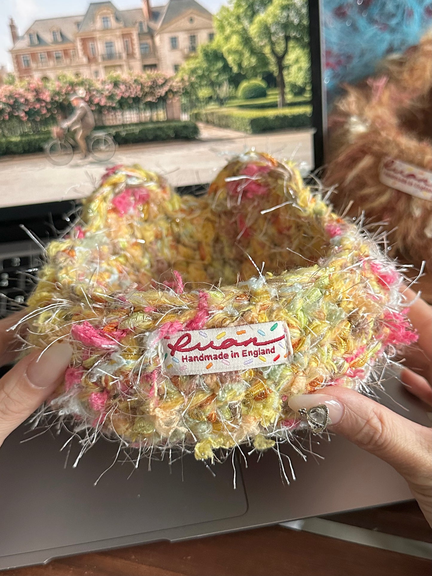 The "Purr-fect" Catch-all: Cat Ear Trinket Dish - Lemon Sorbet Pop
